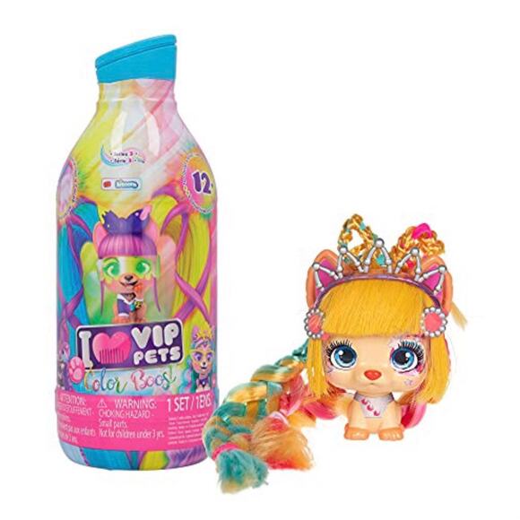 VIP Pets Color Boost - Includes 1 VIP Pets Doll, 9 Surprises, 6 Accessories| - Picture 1 of 2